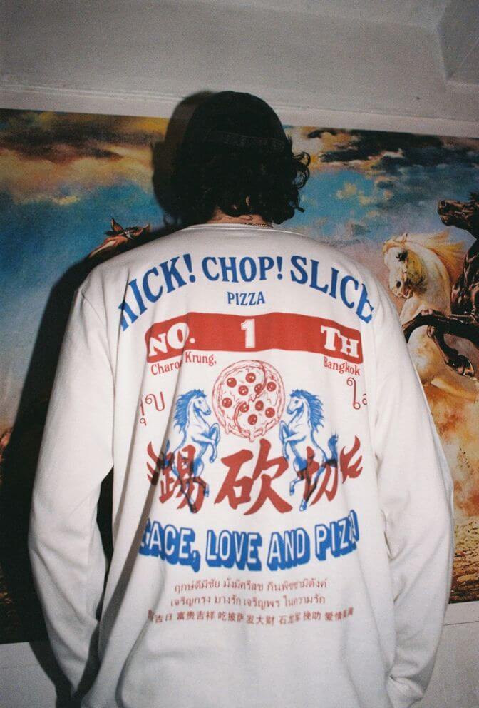 Kick Chop Slice logo tee, back print